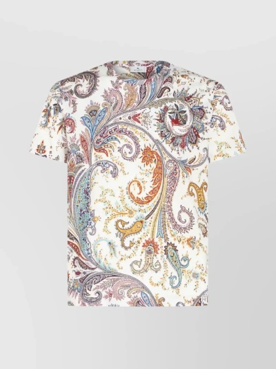 Etro T-shirts And Polos In Stampa F.do Bianco