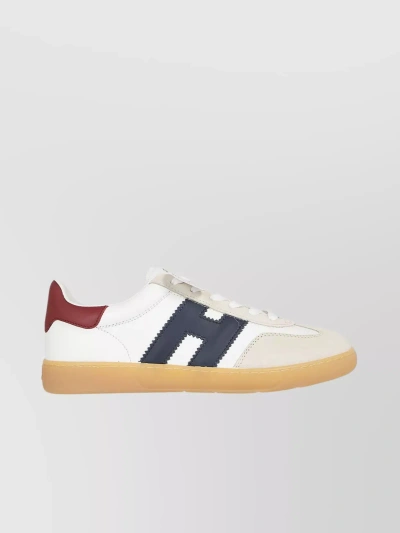 Hogan Logo-print Leather Sneakers In White