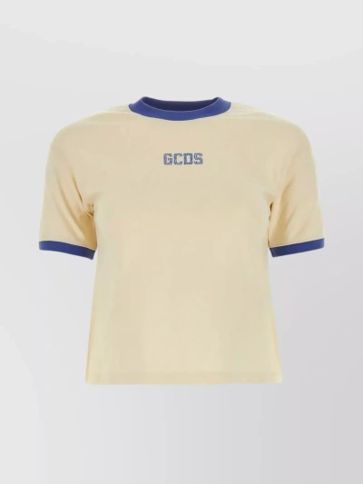 Gcds Rhinestone-embellished T-shirt In Neutrals