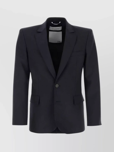 Valentino Single-breasted Jacket In Blue