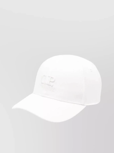 C.p. Company Logo-embroidered Baseball Cap In White