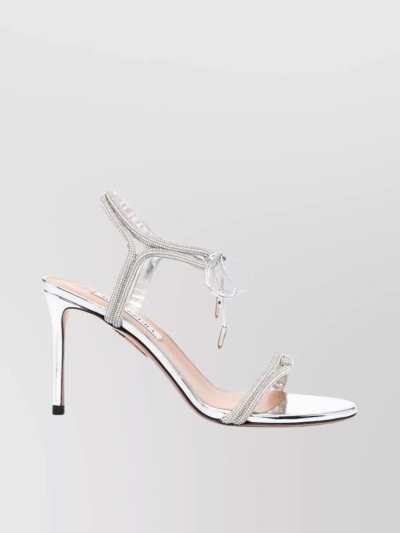 Aquazzura 95mm Crystal-embellished Sandals In Silver