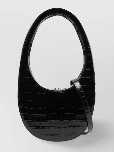 Coperni Black Leather Embossed Croc Effect Bag