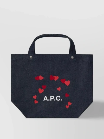 Apc Valentines Day Capsule Thais Mini Shopping Bag In Blue