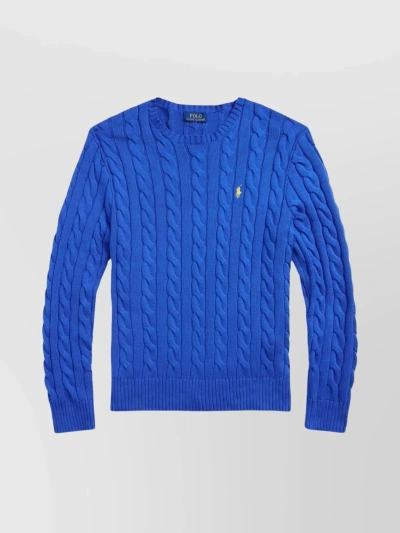 Polo Ralph Lauren Polo Pony Cable-knit Jumper In Blue