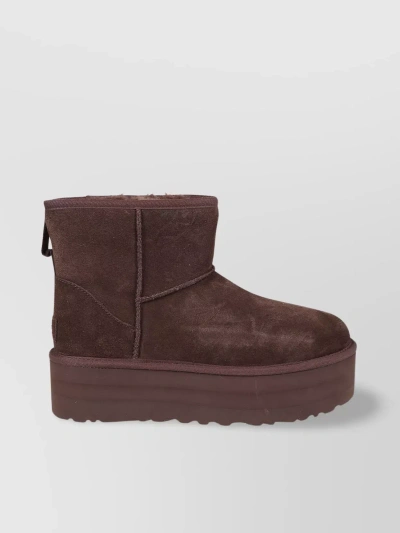 Ugg Classic Mini Suede Platform Boots In Brown