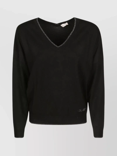 Liu •jo Sc V Over Sweater In Black