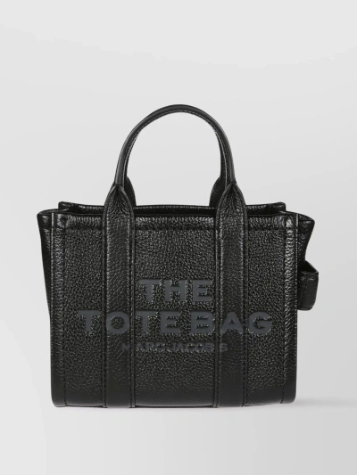 Marc Jacobs The Leather Micro Tote Bag In Black