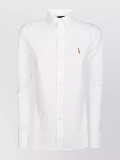 Polo Ralph Lauren Ls Knt Oxfrd-long Sleeve-button Front Shirt In White