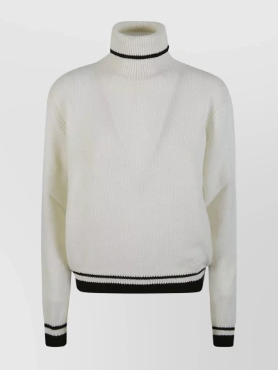 Msgm Wool & Cashmere Turtleneck Sweater In Neutrals