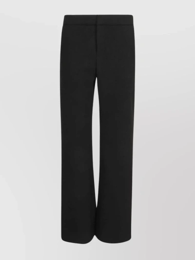 Balmain Double Crepe Flare Pants In Black