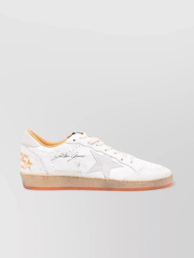 Golden Goose Sneakers In White/beige/orange