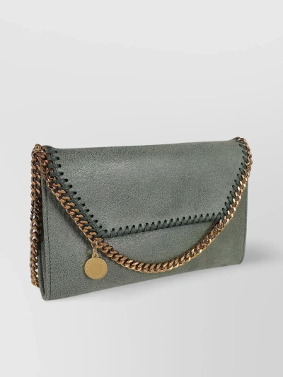 Stella Mccartney Mini Shaggy Deer Crossbody Chain In Green