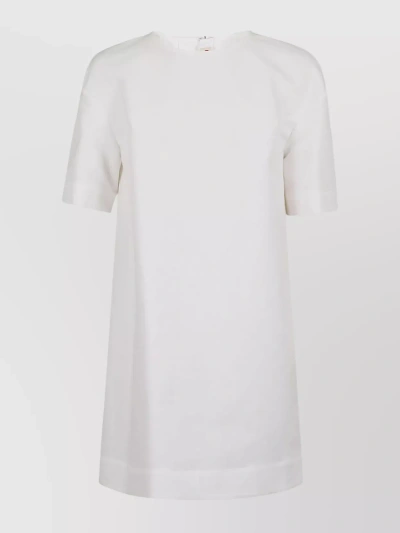 Marni Short-sleeve Cotton Minidress In White