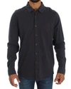 ALPHA MASSIMO REBECCHI ALPHA MASSIMO REBECCHI SLEEK GRAY CASUAL COTTON MEN'S SHIRT