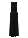 ELISABETTA FRANCHI ELISABETTA FRANCHI FLUID CREPE JUMPSUIT WITH BRA ACCESSORY