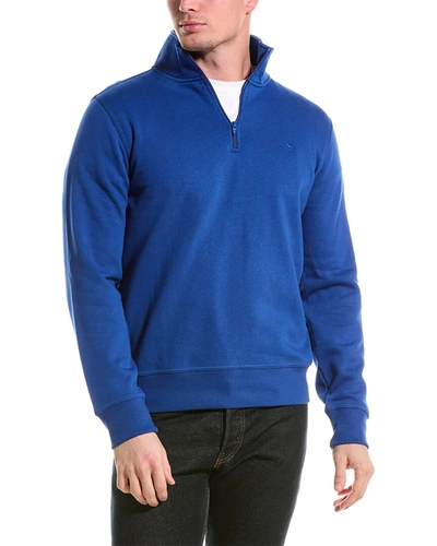 Tailorbyrd Fleece 1/4-zip Pullover In Blue