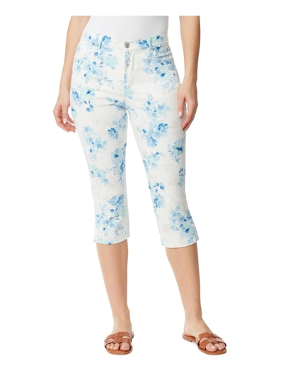 Gloria Vanderbilt Womens Cropped Floral Cropped Jeans In Multi