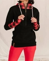 Ampersand Ave Halfzip Sweatshirt In Checks Out Red In Multi