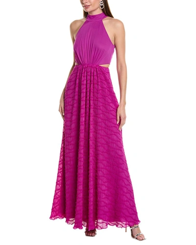 ml Monique Lhuillier Chiffon Maxi Dress In Purple