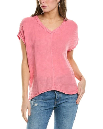 Michael Stars Draya V-neck T-shirt In Pink