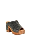 Bed Stu Deva Clog Flatform Heel In Black Lux In Multi
