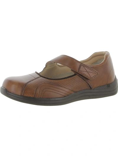 Drew Heather Womens Leather Perforated Mary Janes In Brown
