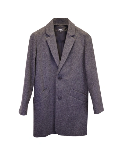 Apc A. P.c. Overcoat In Gray Wool In Grey