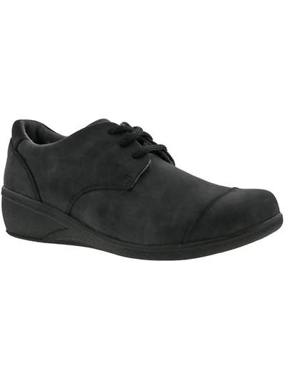 Drew Jemma Womens Leather Oxford Casual And Fashion Sneakers In Black