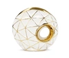 Vivience White Porcelain Round Vase Geometrical Design