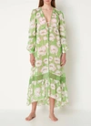 TED BAKER ELISIA FLORAL MAXI COVER UP IN GREEN