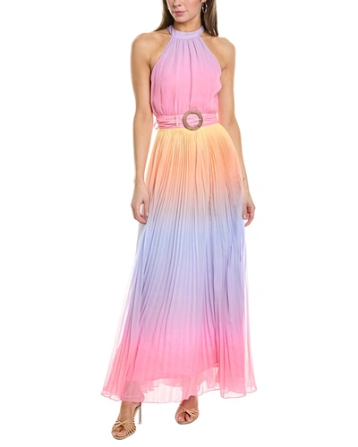 Rococo Sand Belted Maxi Dress In Pink