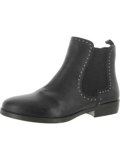 David Tate Scout Womens Leather Booties Chelsea Boots In Black