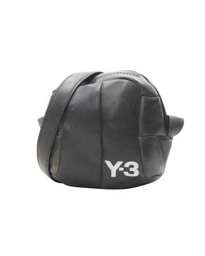 Y-3 Rare Y3 Yohji Yamamoto Adidas Volleyball Distressed Leather Crossbody Bag In Black