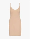 Commando Womens Nude Mini Cami Stretch-woven Slip Dress In Beige