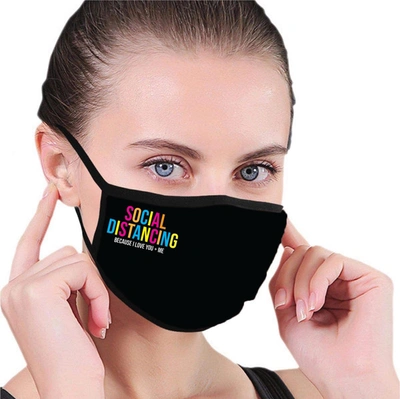 House Of Tens Social Distancing Face Mask In Black