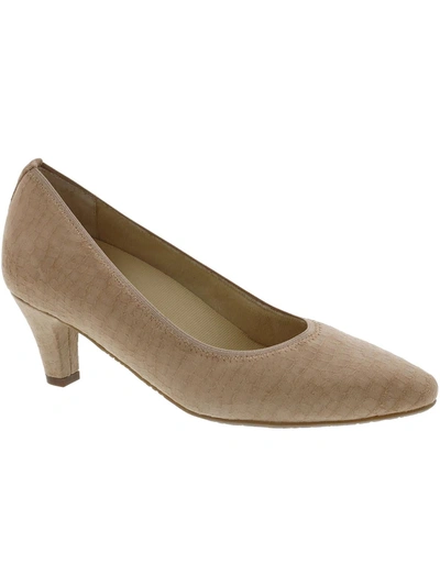 Ros Hommerson Karat Womens Leather Comfort Insole Dress Pumps In Brown