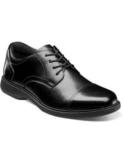 Nunn Bush Kore Pro Mens Leather Lace-up Oxfords In Black