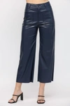FATE JANIS VEGAN LEATHER PANT IN MIDNIGHT BLUE