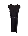 MAX MARA COCKTAIL DRESS WITH BELT IN BLACK COTTON