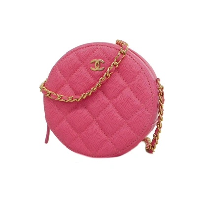 Pre-owned Chanel Leather Shoulder Bag () In Pink