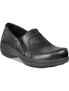 EASY WORKS BY EASY STREET BENTLEY WOMENS LEATHER SLIP ON CLOGS
