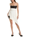 WEWOREWHAT LACE ASYMMETRICAL SLIP DRESS