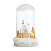 Demdaco Winter Home Cloche Vignette In White/gold