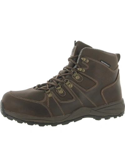 Drew Trek Mens Leather Lace Up Hiking Boots In Brown