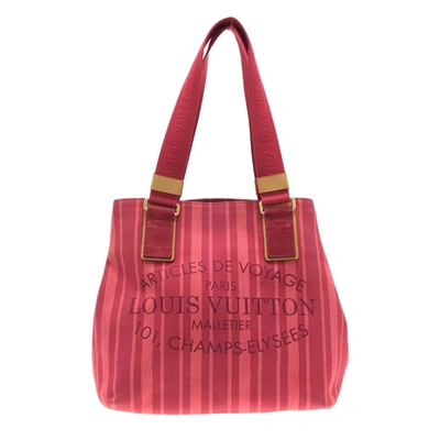 Pre-owned Louis Vuitton Cabaret Canvas Tote Bag () In Red