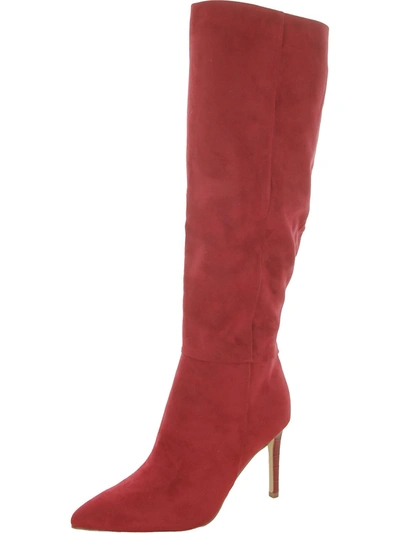 Nine West Richy2 Womens Pointed Toe Stiletto Knee-high Boots In Red