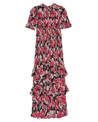 The Great Floral Ballroom Dress In Fuschia Rose In Pink