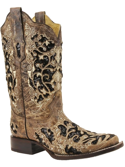 Corral A3648 Womens Leather Embellished Cowboy, Western Boots In Multi