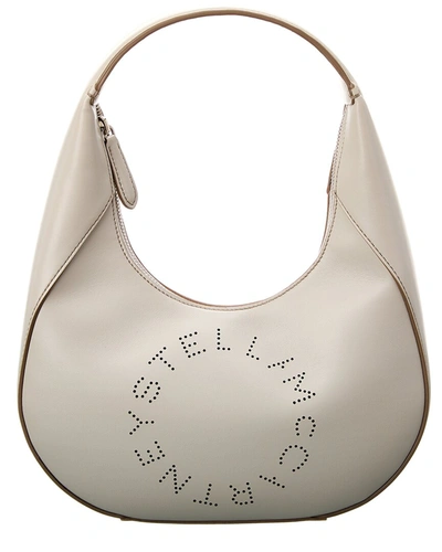 Stella Mccartney Stella Logo Small Hobo Bag In Grey